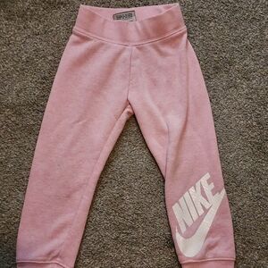 Nike Kids Light Pink Joggers with White Logo